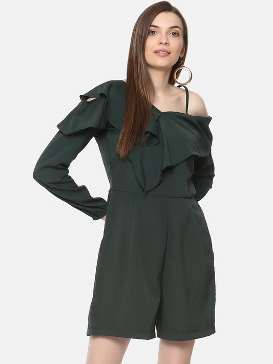 Green Polyester Jumpsuit