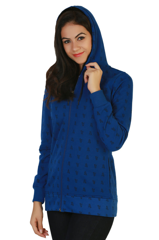 Stylish and cozy Blue Fleece Jacket by Belle Fille