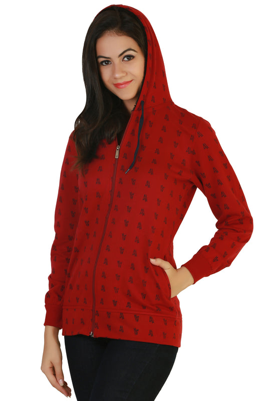 Stylish and cozy Maroon Fleece Jacket by Belle Fille