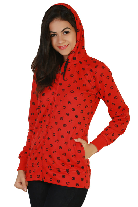 Stylish and cozy Red Fleece Jacket by Belle Fille