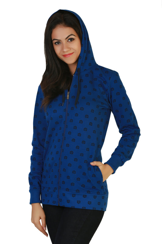 Stylish and cozy Blue Fleece Jacket by Belle Fille