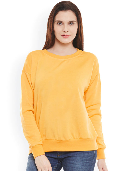 Stylish and cozy Yellow Fleece Sweatshirt by Belle Fille