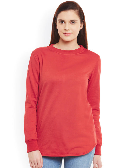 Stylish and cozy Red Fleece Sweatshirt by Belle Fille