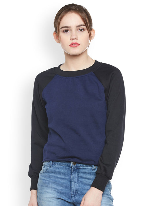 Stylish and cozy Navy And Black Fleece Sweatshirt by Belle Fille