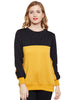 Stylish and cozy Black & Mustard Fleece Sweatshirt by Belle Fille