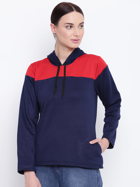 Stylish and cozy Navy & Red Fleece Sweatshirt by Belle Fille