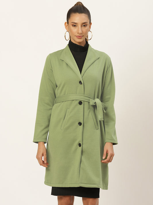 Stylish and cozy Olive Fleece Coat by Belle Fille