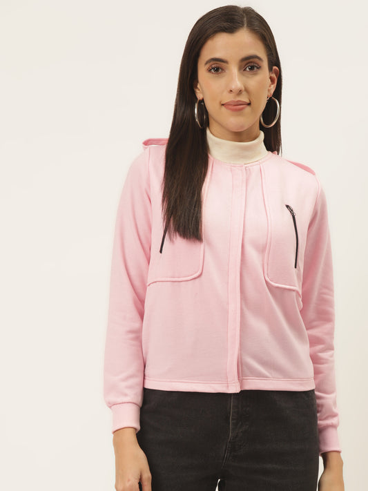 Stylish and cozy Pink Fleece Jacket by Belle Fille