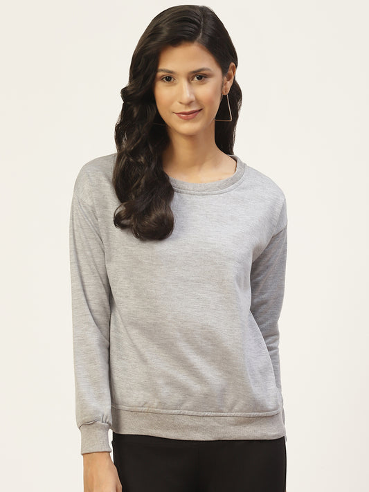 Stylish and cozy Light Grey Fleece Sweatshirt by Belle Fille