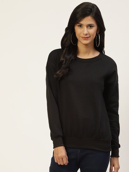 Stylish and cozy Black Fleece Sweatshirt by Belle Fille