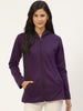 Stylish and cozy Purple Fleece Jacket by Belle Fille