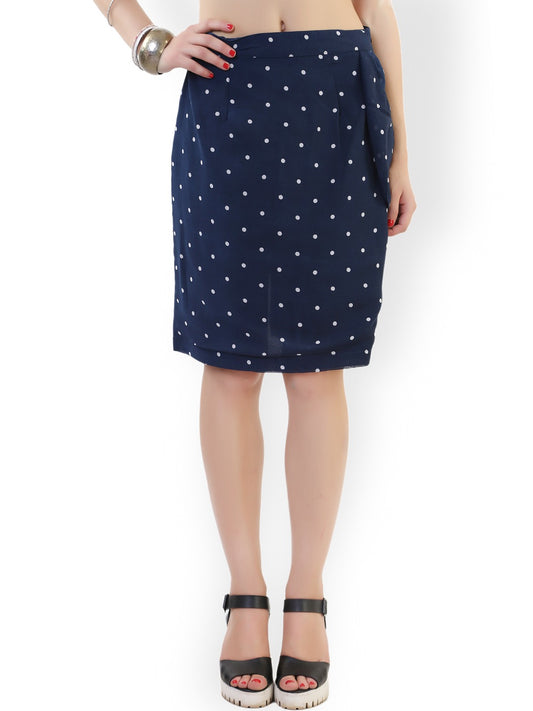 Navy Blue Georgette Skirt