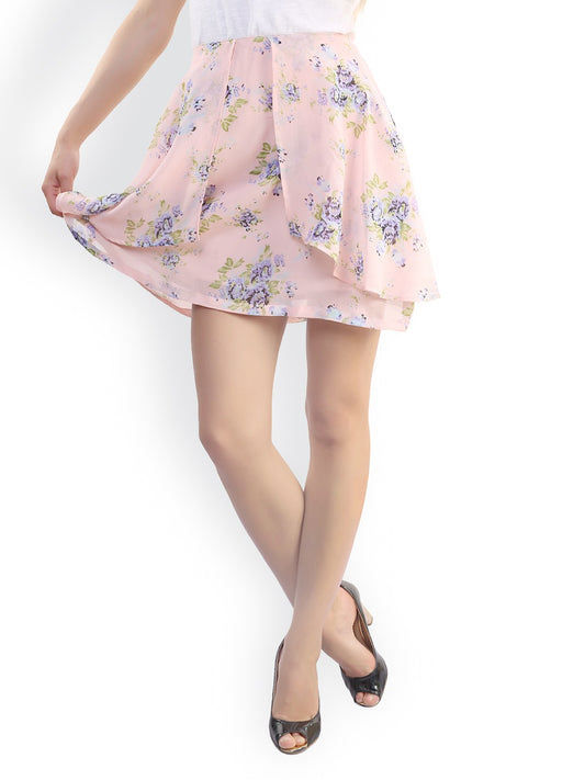 Peach Georgette Skirt