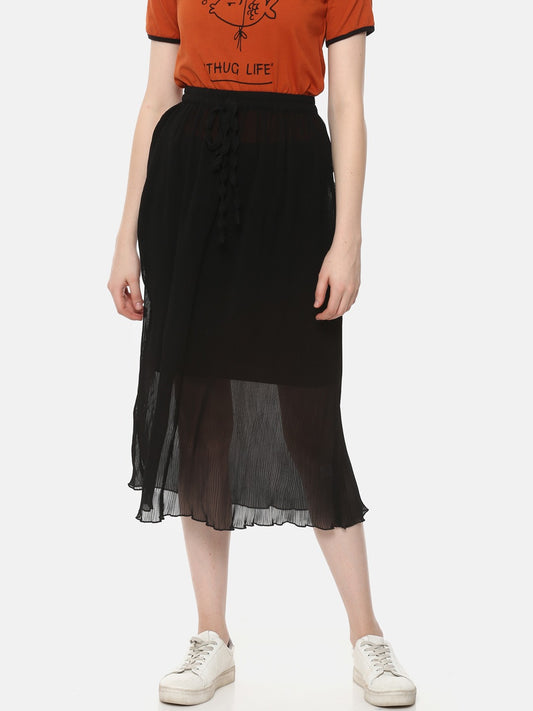Black Georgette Skirt