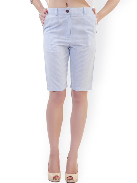 Blue Cotton Shorts