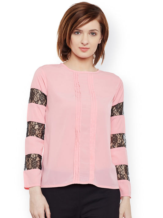 Pink Polyester Top