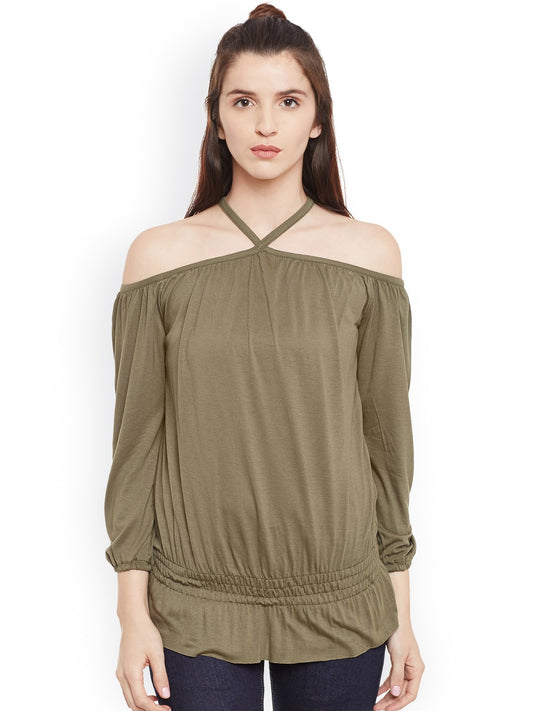 Olive Cotton Top