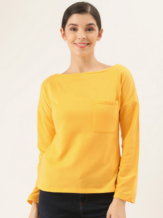 Stylish and cozy Yellow Fleece Sweatshirt by Belle Fille