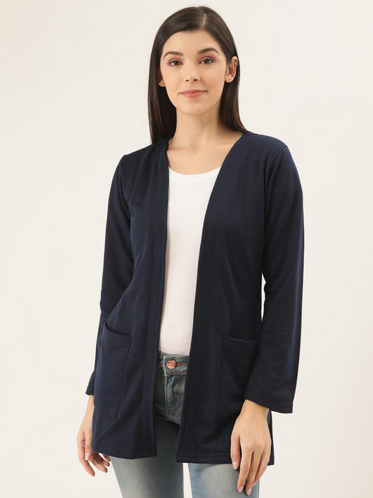 Stylish and cozy Navy Blue Cotton Jacket by Belle Fille